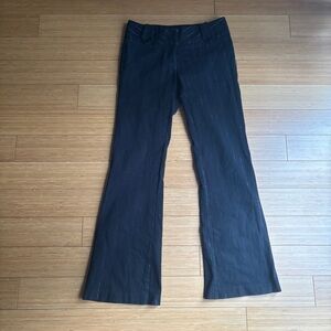 Vintage Y2K Forever 21 black pinstripe low rise flare pants